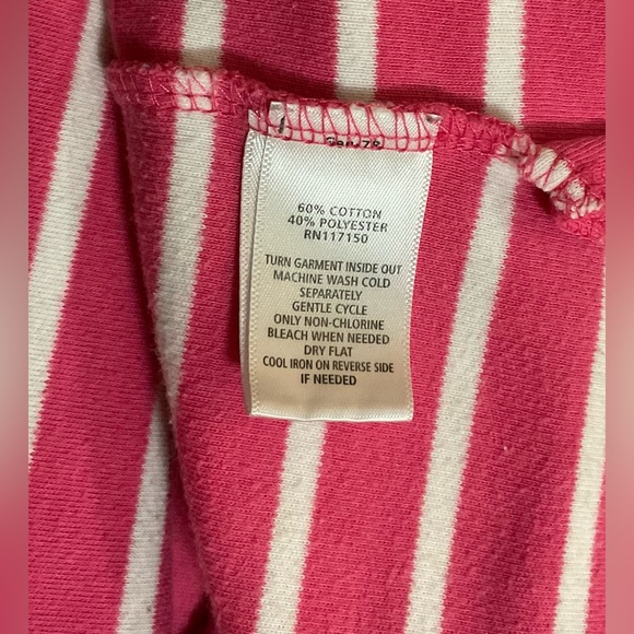 Quacker Factory: Pink and white striped top with a sequin embellished paw print - Picture 7 of 7